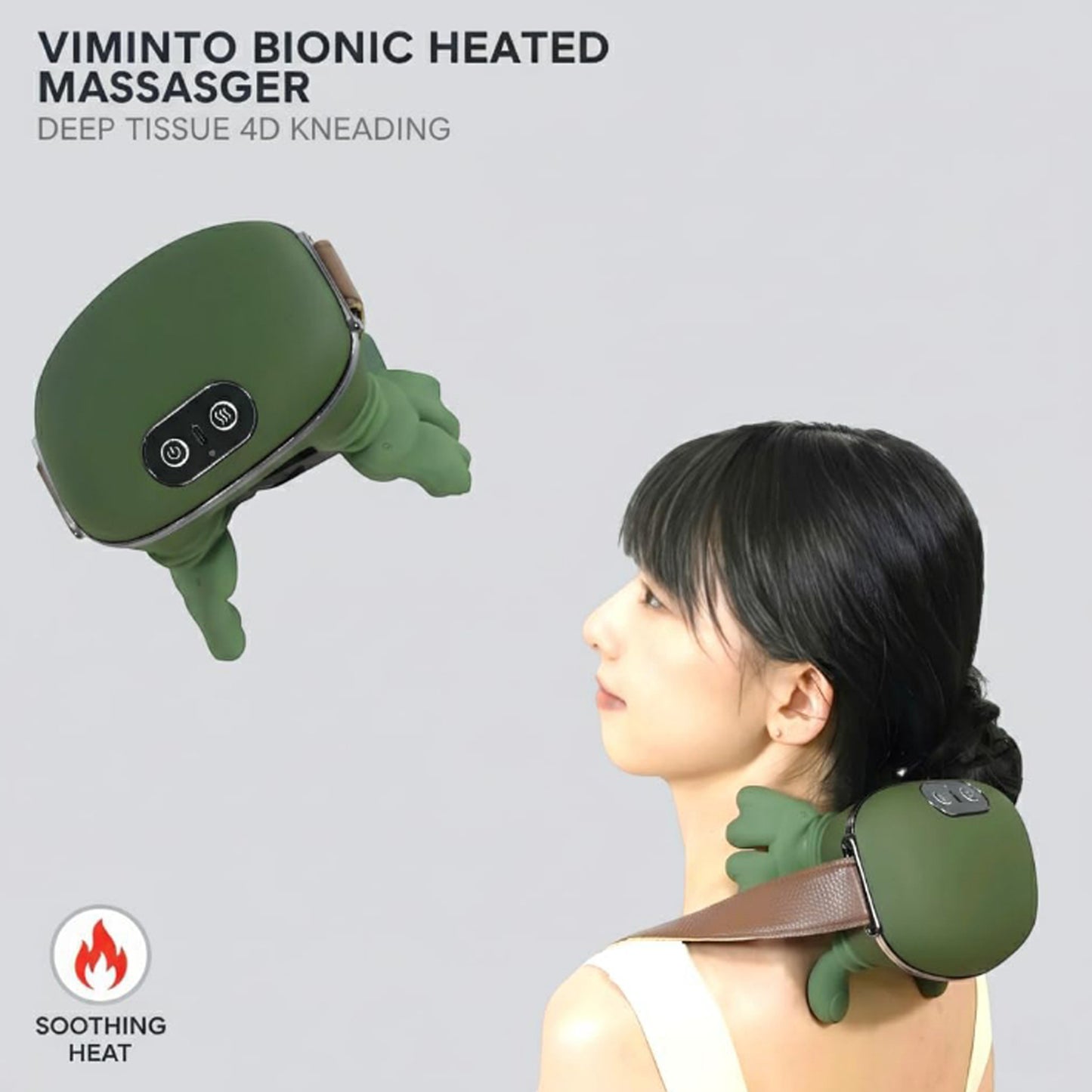 Long Rechargeable Kneading Neck Shoulder Massager